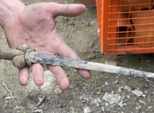 Medieval Bollock Dagger - Also Known As Kindey Dagger Discovered In Belgium