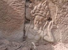 Apsara Carvings Dated To 12th Century Uncovered At Takav Gate In Angkor, Cambodia