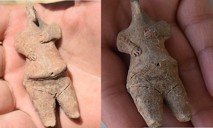 7,800-Year-Old Female Figurine Unearthed In Ulucak Mound, Turkey's Izmir