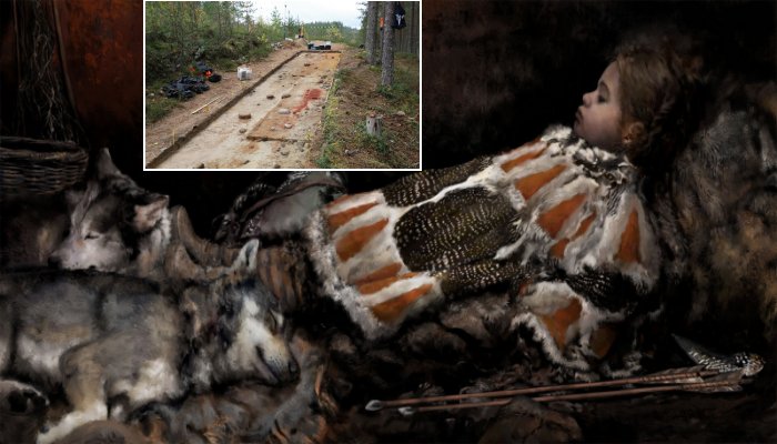 A Stone Age Child Buried With Bird Feathers, Plant Fibers And Fur Investigated In Finland