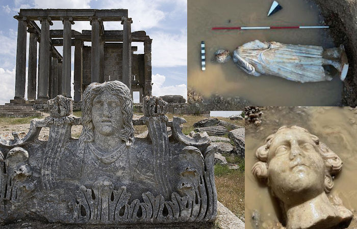 More Greek Gods' Heads And A Life-Sized Statue Of A Man Unearthed In Ancient City Of Aizanoi