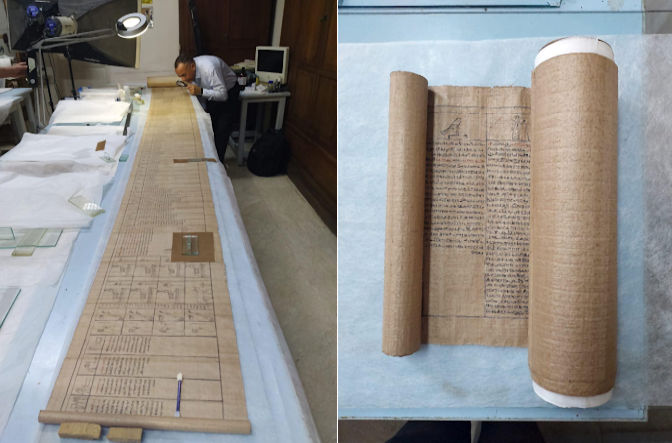 Never-Before-Seen 16 Meters Long Ancient Egyptian Papyrus Unveiled To The Public