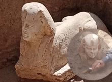 Sphinx Statue With A Smiley Face And Two Dimples Unearthed In Qena Egypt