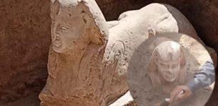 Sphinx Statue With A Smiley Face And Two Dimples Unearthed In Qena Egypt