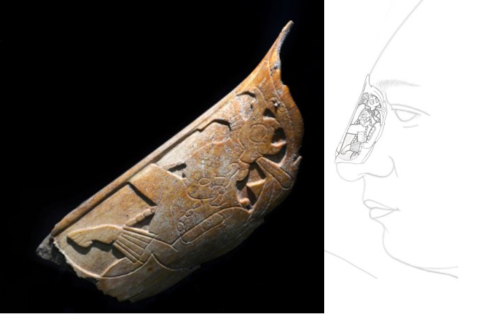 Ancient Maya Nose Ornament Made Of Human Bone Discovered In Palenque