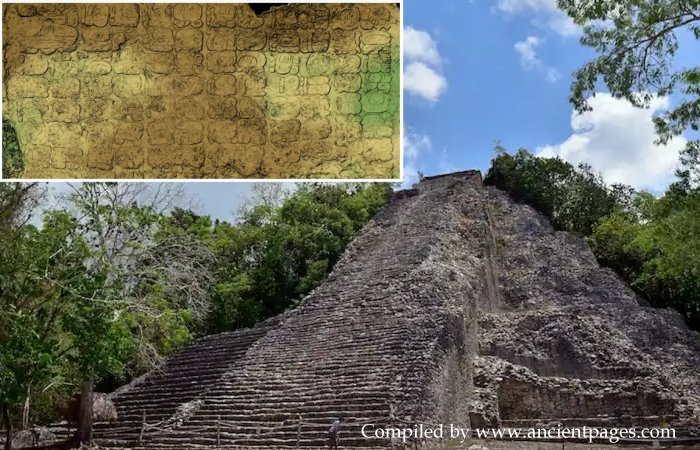 Huge Maya Stone Panel With 123 Glyphs Found Near Nohoch Muul Pyramid