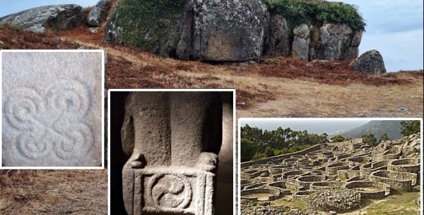 Sculpted Symbols Related To The Galician Castro Culture Discovered In Province Of Orense, Spain