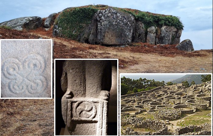 Sculpted Symbols Related To The Galician Castro Culture Discovered In Province Of Orense, Spain