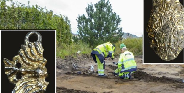 Gigantic Viking Age Burial Ground With Artifacts And 50-Meter-Long Shipwreck Unearthed In Tvååker, Halland, Sweden