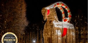 The Magnificent Yule Goat In Gävle, Sweden Has Finally Arrived