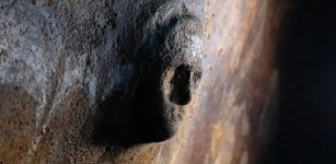 Surprising Mask Of A Human Face Found On Cistern Wall In The Ancient City Of Ptolemais