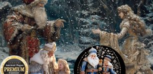 Grandfather Frost And Snow Maiden Bring Gifts On New Year's Eve