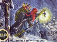 Beautiful Legend Of La Befana – Witch Who Delivers Gifts To Children In Italy On Epiphany - Twelve Days After Christmas