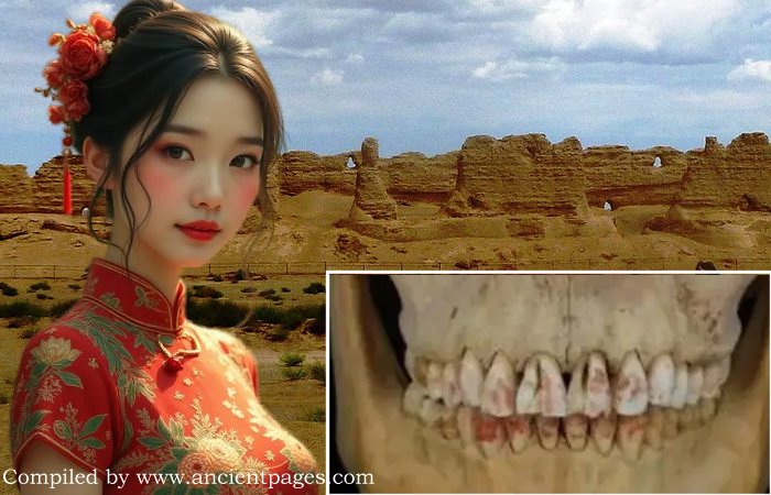 Mysterious Ancient Red Princess Of The Silk Road With Teeth Dyed With Cinnabar