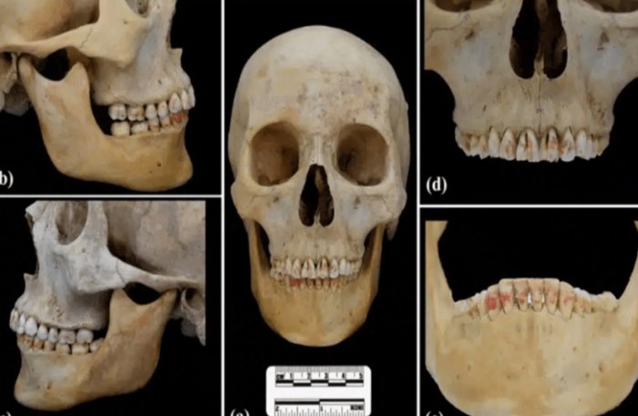 Mysterious Ancient Red Princess Of The Silk Road With Cinnabar Dyed Teeth Mysterious Ancient Red Princess Of The Silk Road With Teeth Dyed With Cinnabar