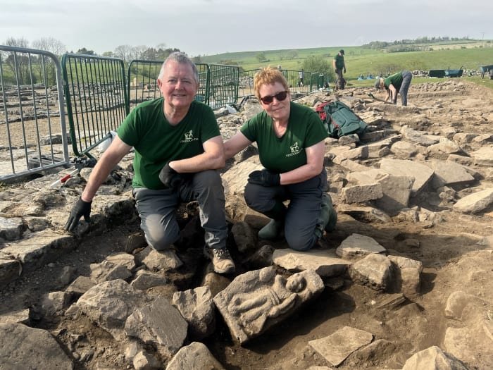 Sandstone Relief Of The Roman Goddess Of Victory Found At Vindolanda On Hadrian's Wall Sandstone Relief Of The Roman Goddess Of Victory Found At Vindolanda On Hadrian's Wall