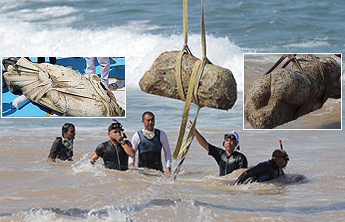2,000-Year-Old Statues Recovered From Sunken City Off Alexandria, Egypt 2,000-Year-Old Statues Recovered From Sunken City Off Alexandria, Egypt