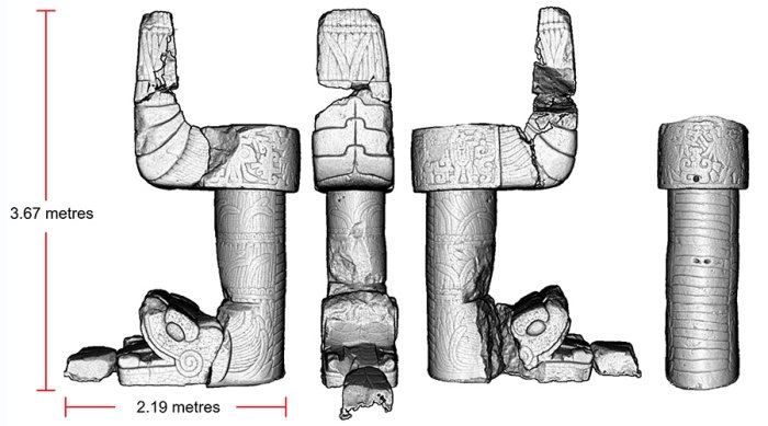 3D Reconstruction Of The Serpent Column At Chichen Itza's El Castillo 3D Reconstruction Of The Serpent Column At Chichen Itza's El Castillo