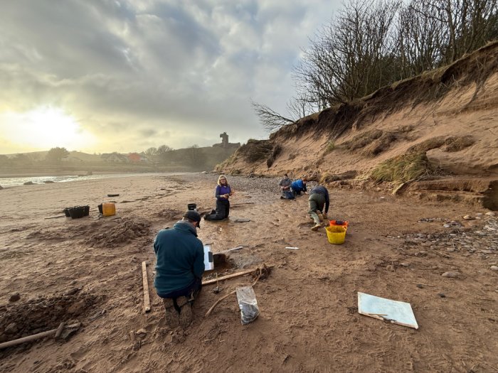 Rare 2,000-Year-Old Footprints Discovered On A Beach In Angus, Scotland Rare 2,000-Year-Old Footprints Discovered On A Beach In Angus, Scotland