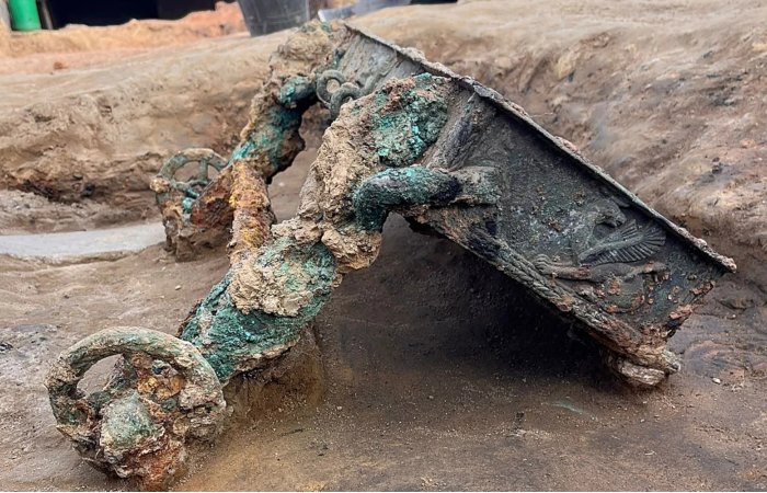 Unique 2,500-Year-Old Bronze Chariot Adorned With Mythological Figures Sheds Light On The Mysterious Tartessian Civilization Unique 2,500-Year-Old Bronze Chariot Adorned With Mythological Figures Sheds Light On The Mysterious Tartessian Civilization