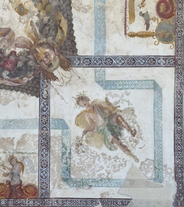 Unveiling Of Pompeii's Recreated Frescoed Bakery House Ceiling Adorned With Greek Myths Unveiling Of Pompeii's Recreated Frescoed Bakery House Ceiling Adorned With Greek Myths